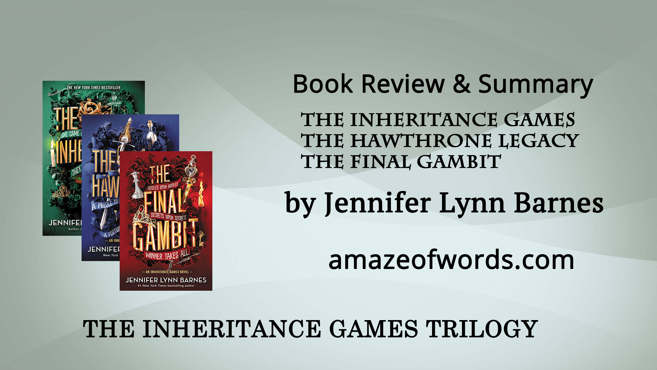 The Inheritance Games by Jennifer Lynn Barnes — Series Review